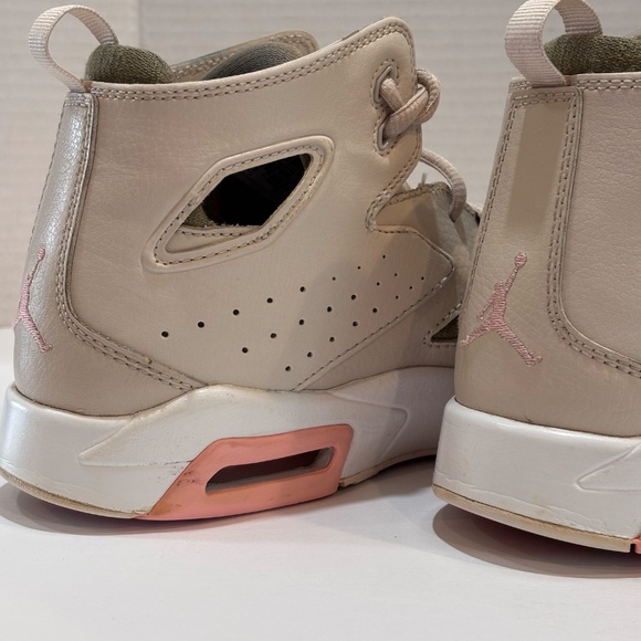 Jordan Flight Club 91 GS Sneakers Basketball Shoes SZ 6.5Y/8 W Beige Green Coral - Picture 7 of 13